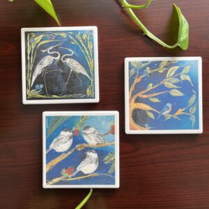 Chickadee Stone Coaster - Image 2