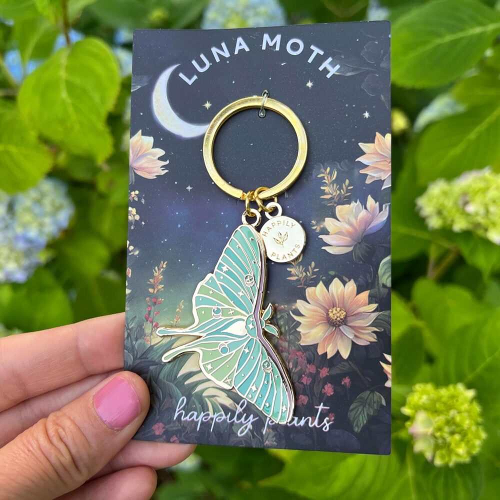 Luna Moth Glow-in-the-Dark Keychain