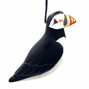 Puffin balsa wood ornament