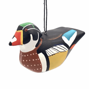 Duck balsa wood ornament